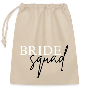 Bride Squad Bachelorette Party Braut Beutel - Verschließbarer Geschenkbeutel aus Baumwolle (25x30cm) - Natur - Vorne