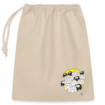 Les moutons vous observent - Sac cadeau en coton avec cordon (25 x 30 cm) - nature - Devant
