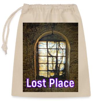 Lost Place - La fenêtre sur la cour - Sac cadeau en coton avec cordon (25 x 30 cm) - nature - Devant