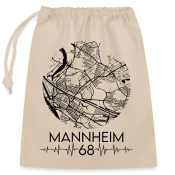 Mannheim 68 - Closable cotton gift bag (25x30cm) - nature - Front