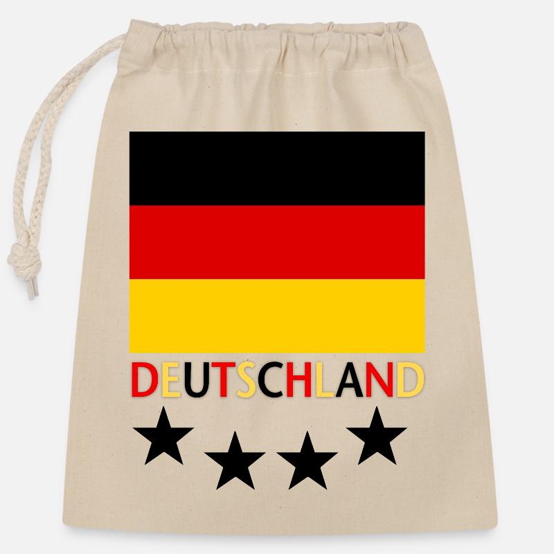 Germany - Closable cotton gift bag (25x30cm) - nature