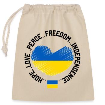 Ukraine - Sac cadeau en coton avec cordon (25 x 30 cm) - nature - Devant