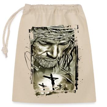 Jesus Mary Mother of Jesus Madonna Mary Marianna - Closable cotton gift bag (25x30cm) - nature - Front