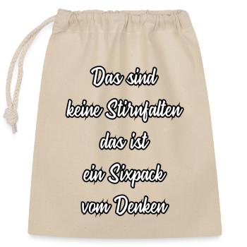 Funny sayings - Closable cotton gift bag (25x30cm) - nature - Front