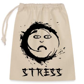 Enzo zen smiley Ensie Stress - Closable cotton gift bag (25x30cm) - nature - Front