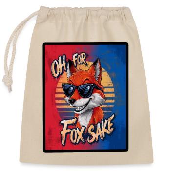 Oh For Fox Sake - Sac cadeau en coton avec cordon (25 x 30 cm) - nature - Devant