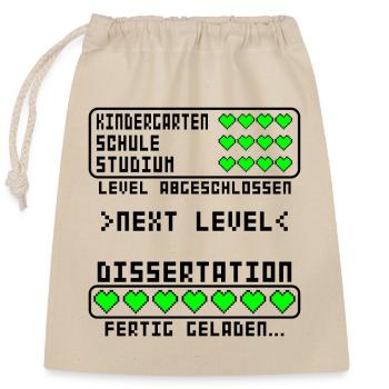 Dissertation Jura Medizin Doktortitel bestanden - Verschließbarer Geschenkbeutel aus Baumwolle (25x30cm) - Natur - Vorne