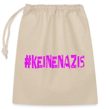 AfD stoppen gegen rechts Demokratie Vielfalt - Verschließbarer Geschenkbeutel aus Baumwolle (25x30cm) - Natur - Vorne