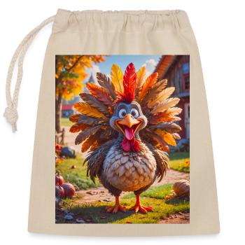 des oiseaux super mignons autour du monde – Turquie - Sac cadeau en coton avec cordon (25 x 30 cm) - nature - Devant