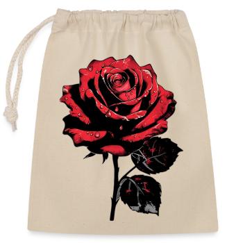 Rose - Sac cadeau en coton avec cordon (25 x 30 cm) - nature - Devant