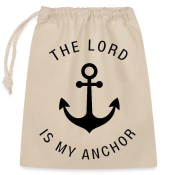 Le Seigneur est mon ancre - Sac cadeau en coton avec cordon (25 x 30 cm) - nature - Devant