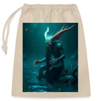 Vodnik, démon de l’eau slave tapi dans les rivières profondes - Sac cadeau en coton avec cordon (25 x 30 cm) - nature - Devant