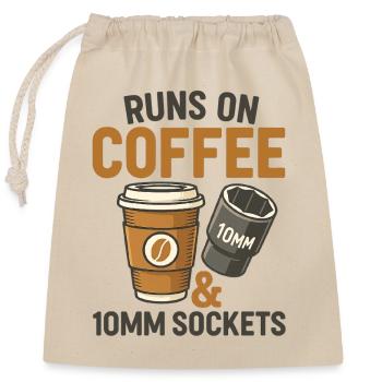 Fonctionne au café et à la douille de 10 mm - Sac cadeau en coton avec cordon (25 x 30 cm) - nature - Devant