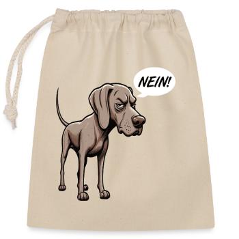 Pas de Weimaraner Weimaraner Amoureux Weimaraner Weimaraner Chien - Sac cadeau en coton avec cordon (25 x 30 cm) - nature - Devant