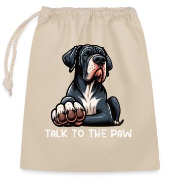 Parle au Paw Great Dane - Sac cadeau en coton avec cordon (25 x 30 cm) - nature - Devant