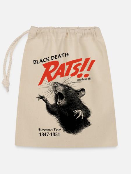 Rats!! Retro Comic-Statement - Verschließbarer Geschenkbeutel aus Baumwolle (25x30cm) - Natur