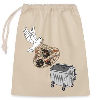 Journée mondiale de la paix - Sac cadeau en coton avec cordon (25 x 30 cm) - nature - Devant
