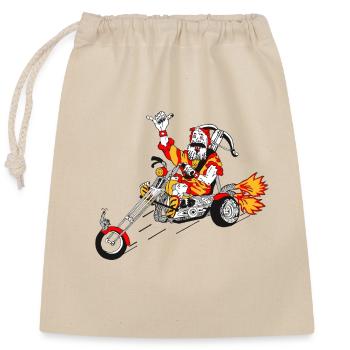 Moto, Wiltsch, Frech, Suisse, Camping - Sac cadeau en coton avec cordon (25 x 30 cm) - nature - Devant