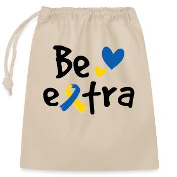Be Extra - Closable cotton gift bag (25x30cm) - nature - Front