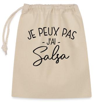 J'ai salsa Cadeau humour personnalisé - Sac cadeau en coton avec cordon (25 x 30 cm) - nature - Devant