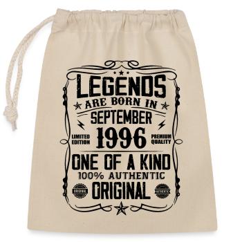 September 1996 Vintage Retro Birthday Gift - Closable cotton gift bag (25x30cm) - nature - Front