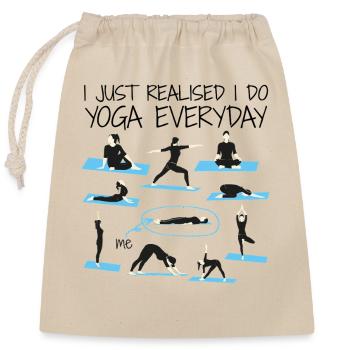 Humor Yoga Geschenk Frauen Mädchen Geschenk - Verschließbarer Geschenkbeutel aus Baumwolle (25x30cm) - Natur - Vorne