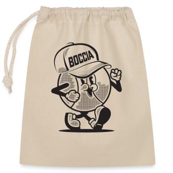 Bocciaspieler Bekleidung mit Boccia Kugeln Boccia - Verschließbarer Geschenkbeutel aus Baumwolle (25x30cm) - Natur - Vorne