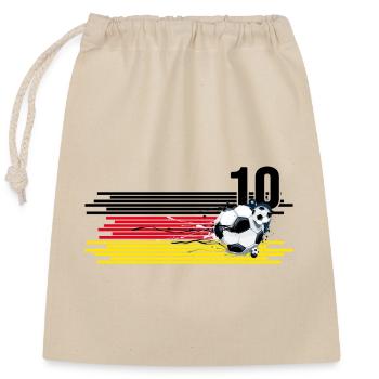 Le footballeur joue au football Culture des fans Stade de football - Sac cadeau en coton avec cordon (25 x 30 cm) - nature - Devant