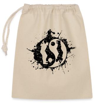 Golf Golfer Golfing Yin Yan Japanese Symbol - Closable cotton gift bag (25x30cm) - nature - Front