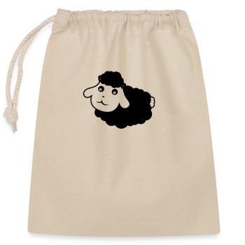 White Sheep Cute - Closable cotton gift bag (25x30cm) - nature - Front