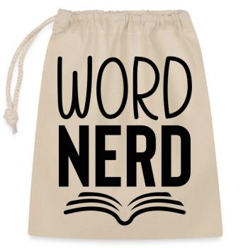 Word Nerd - Verschließbarer Geschenkbeutel aus Baumwolle (25x30cm) - Natur - Vorne