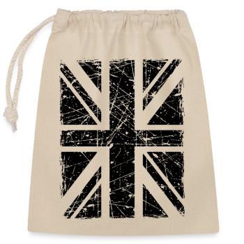 Union Jack - Verschließbarer Geschenkbeutel aus Baumwolle (25x30cm) - Natur - Vorne