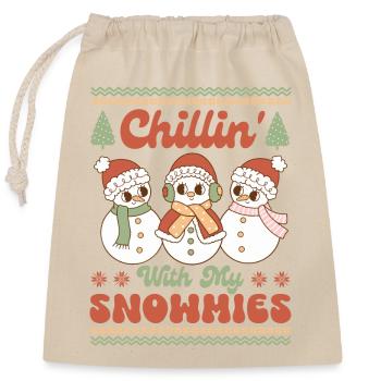 Pull de Noël moche - Sac cadeau en coton avec cordon (25 x 30 cm) - nature - Devant