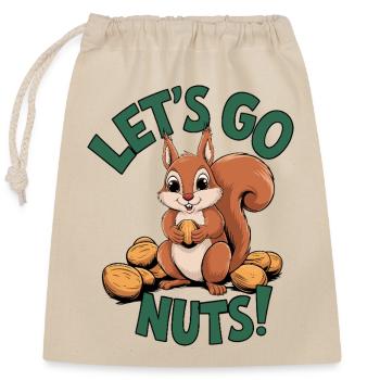 Soyons fous ! - Sac cadeau en coton avec cordon (25 x 30 cm) - nature - Devant