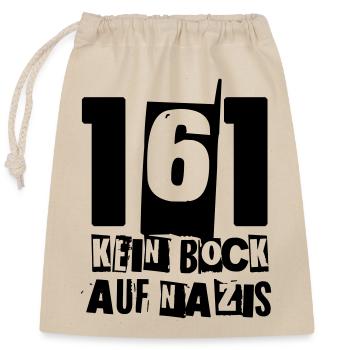 161 NO DESIRE FOR NAZ - Closable cotton gift bag (25x30cm) - nature - Front