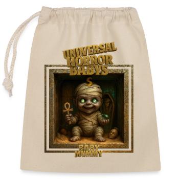 Universal Horror Babies - BABY MUMMY - Verschließbarer Geschenkbeutel aus Baumwolle (25x30cm) - Natur - Vorne
