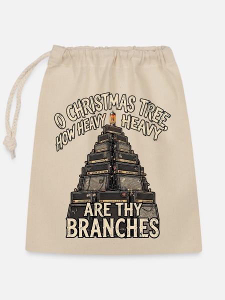 Heavy Metal Christmas Tree - Verschließbarer Geschenkbeutel aus Baumwolle (25x30cm) - Natur