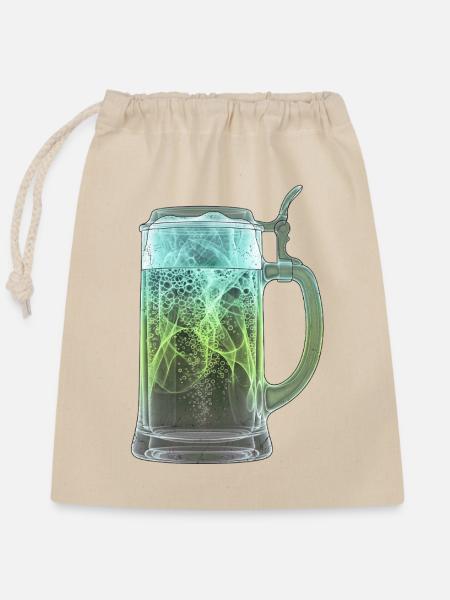 Röntgen Bier Bierkrug - Verschließbarer Geschenkbeutel aus Baumwolle (25x30cm) - Natur