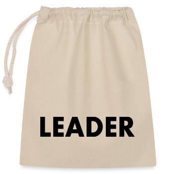 Leader - Verschließbarer Geschenkbeutel aus Baumwolle (25x30cm) - Natur - Vorne