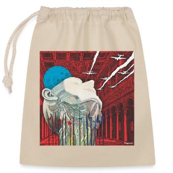 HEAD SPACE - COLLAGE - Closable cotton gift bag (25x30cm) - nature - Front