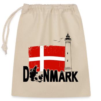 Danemark Lyngvig Fyr Lighthouse Holiday - Sac cadeau en coton avec cordon (25 x 30 cm) - nature - Devant