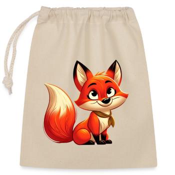 fox 10 - Sac cadeau en coton avec cordon (25 x 30 cm) - nature - Devant