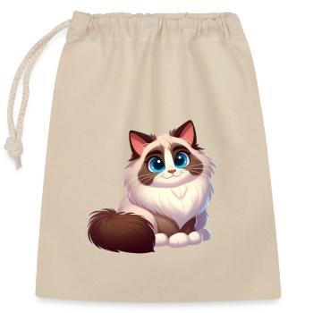 ragdoll 14 - Sac cadeau en coton avec cordon (25 x 30 cm) - nature - Devant