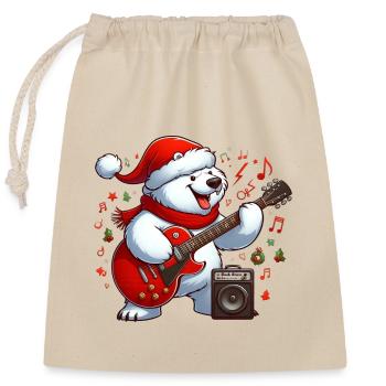 Polar Bear 4 - Closable cotton gift bag (25x30cm) - nature - Front