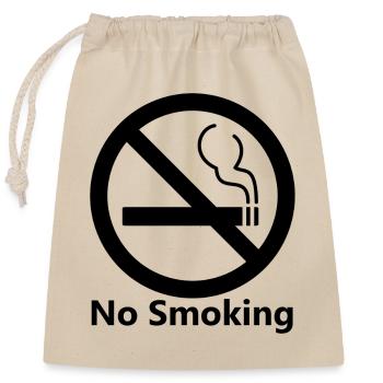 No Smoking - Verschließbarer Geschenkbeutel aus Baumwolle (25x30cm) - Natur - Vorne