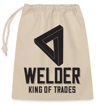 Schweißer Spruch für stolze Metallarbeiter und - Verschließbarer Geschenkbeutel aus Baumwolle (25x30cm) - Natur - Vorne