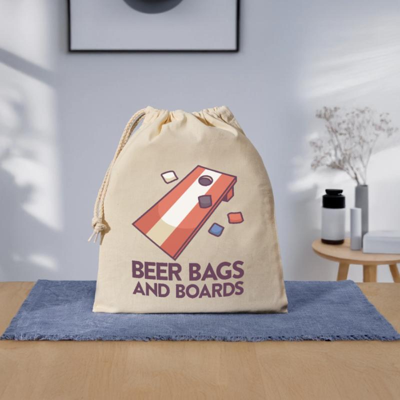 Cornhole Game Corn Hole Outfit with Cornhole Closable cotton gift bag (25x30cm)