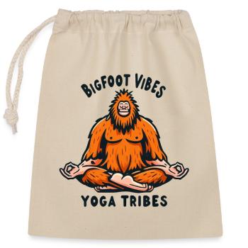 Yoga Bigfoot: Find Your Inner Peace - Verschließbarer Geschenkbeutel aus Baumwolle (25x30cm) - Natur - Vorne