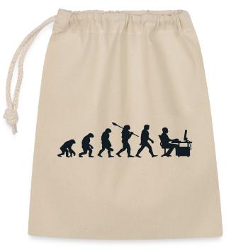 Évolution Darwin pour les Geeks 💻 - Sac cadeau en coton avec cordon (25 x 30 cm) - nature - Devant