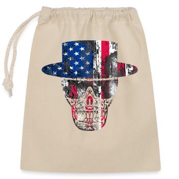 USA T Shirt cool Patriot Geschenk - Verschließbarer Geschenkbeutel aus Baumwolle (25x30cm) - Natur - Vorne